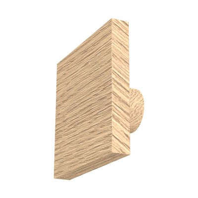 Ξύλινο Πομολάκι επίπλων Άβαφο απο Μασίφ Ξύλο Δρύς Πλατύβενη Βορείου Αμερικής σε Διάσταση 7x7 σειρά 931