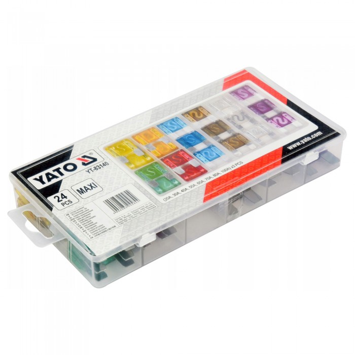 Μαχαιρωτές Ασφάλειες Αυτοκινήτου MAXI Σετ 24 Τεμάχια YATO YT-83140