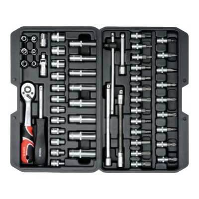 Σετ Καστάνια & Καρυδάκια CrV 1\4" 56τμχ YATO YT-14501