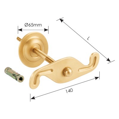 Ορειχάλκινο Ανεμοστύλωμα 140mm x 140mm Όρο Ματ  ZOGOMETAL 0324