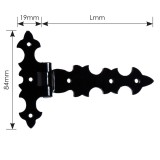 Μεντεσεδάκια-Μασκουλάκια Παραδοσιακά επίπλων με Πατούρα 20 ZOGOMETAL 0002 σε Μαύρο