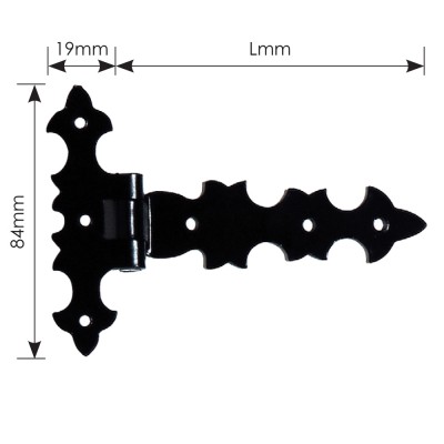 Μεντεσεδάκια-Μασκουλάκια Παραδοσιακά επίπλων Ίσια Χωρίς Πατούρα ZOGOMETAL 0002 σε Μαύρο