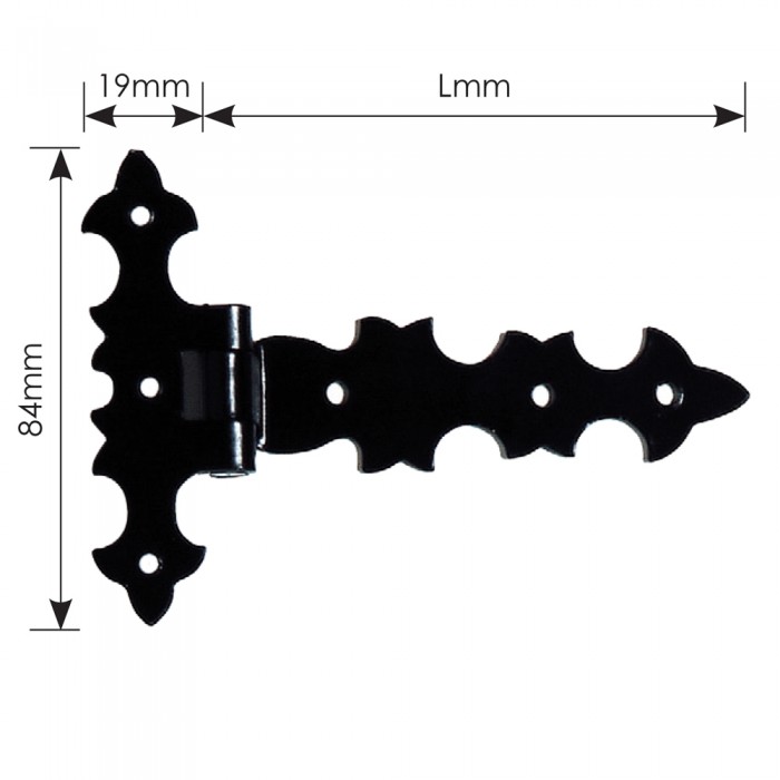 Μεντεσεδάκια-Μασκουλάκια Παραδοσιακά επίπλων με Πατούρα 20 ZOGOMETAL 0002 σε Μαύρο