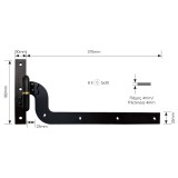 Μάσκουλο Τύπου ΝΑΥΠΛΙΟΥ 180mm x 370mm ZOGOMETAL 0140 Μαύρο