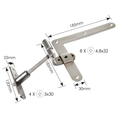 Μάσκουλο Ρυθμιζόμενο Γωνιακό Ανοξείδωτο INOX 316 ZOGOMETAL 0166