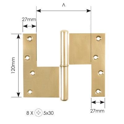 Μάσκουλο Ασφαλείας Ορειχάλκινο ZOGOMETAL 0307 Χρυσό