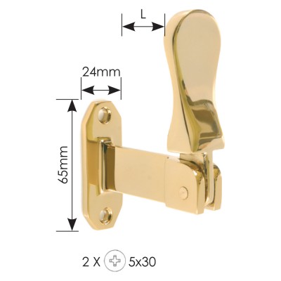 Ορειχάλκινο Ανεμοστύλωμα με πλακάκι 65mm x 60mm ZOGOMETAL 1188