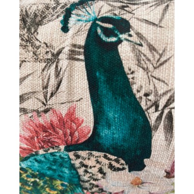 Αδιάβροχη Μαξιλαροθήκη Digital Print Σχέδιο Παγώνι Alimia 50x50cm 50x50cm Multi