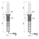 Αναδυόμενο Πολύμπριζο με θύρα USB Emuca 5009925
