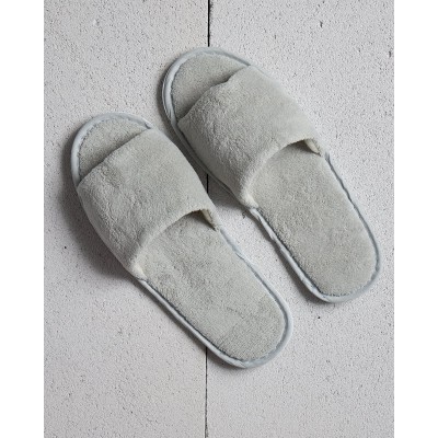 Βελουτέ Ανοιχτές Μπροστά Γκρι Παντόφλες Anthracite One Size Γκρι