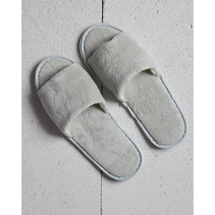 Βελουτέ Ανοιχτές Μπροστά Γκρι Παντόφλες Anthracite One Size Γκρι