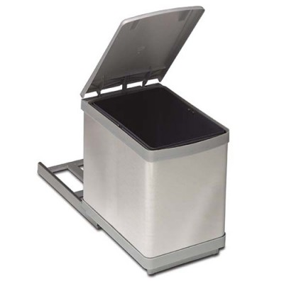 Συρόμενος Ανοξέιδωτος Κάδος Απορριμάτων Κουζίνας 16L