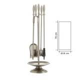 Σετ κρεμανταλάδες Ζωγομετάλ 1190-Β06 σε Νίκελ Ματ με Σταχτοθήκη