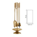 Σετ κρεμανταλάδες Ζωγομετάλ 1200-Β06 σε Όρο Ματ/Όρο με Σταχτοθήκη