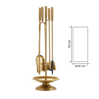 Σετ κρεμανταλάδες Ζωγομετάλ 1200-Β06 σε Όρο Ματ/Όρο με Σταχτοθήκη