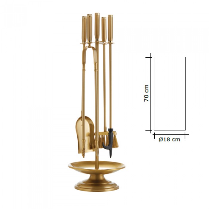 Σετ κρεμανταλάδες Ζωγομετάλ 1200-Β06 σε Όρο Ματ/Όρο με Σταχτοθήκη