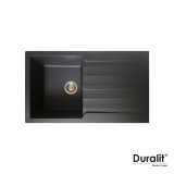 Νεροχύτης Κουζίνας Συνθετικός 86x50 Duralit Graphite KS100-420 Ένθετος Germany