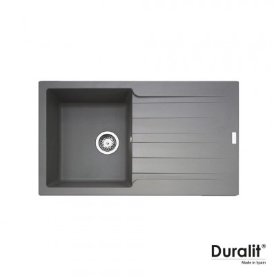 Νεροχύτης Κουζίνας Συνθετικός 86x50 Duralit Concrete KS100-450 Ένθετος Germany