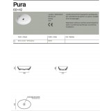 Νιπτήρας μπάνιου PURA COLOR 60 x 42 εκ. 8842-301  White Matt