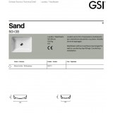 Νιπτήρας μπάνιου Sand color 50 x 38 εκ. 9037-450 cenere