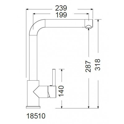 Μπαταρία κουζίνας Armando Vicario 18510-100 FLUO Χρώμιο