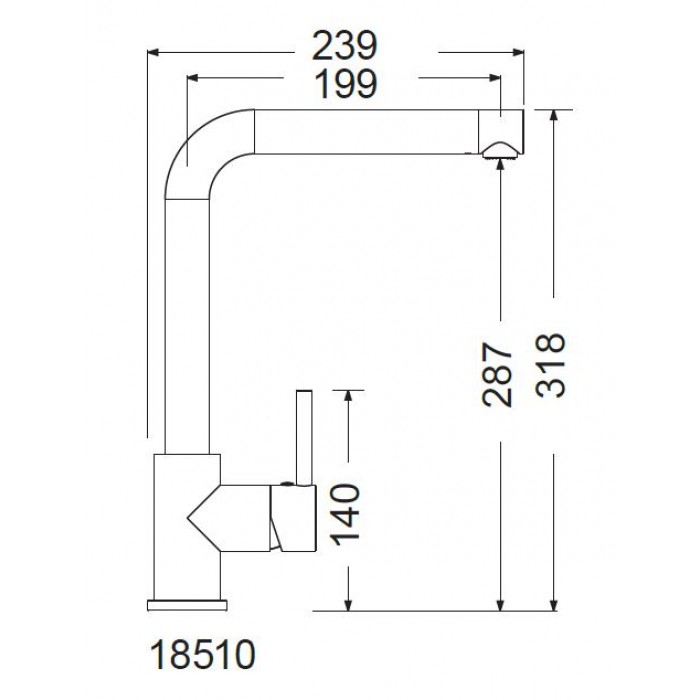 Μπαταρία κουζίνας Armando Vicario 18510-100 FLUO Χρώμιο