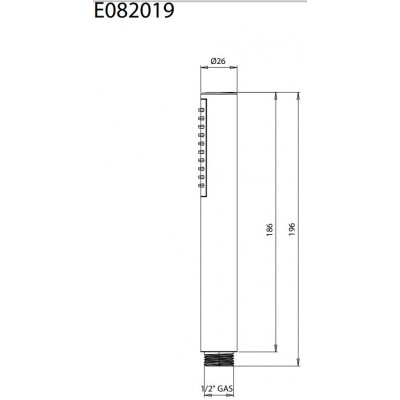 Τηλέφωνο ντους Almar Skinny black matt E082019-400