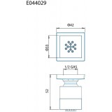 Jet ντους επίτοιχο με περιστρεφόμενη κλείδωση black matt Almar E044029-400