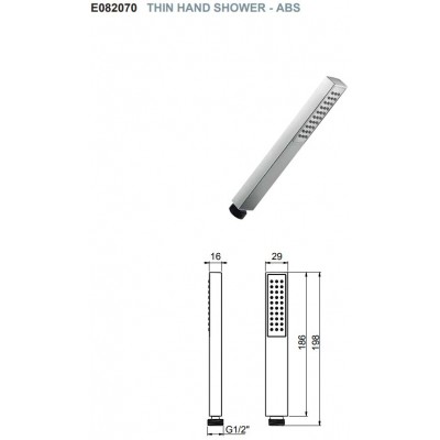 Τηλέφωνο ντους Thin black matt Almar E082070-400