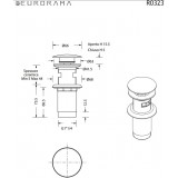 Βαλβίδα νιπτήρος clic-clac R0338 black matt