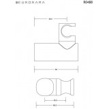 Στήριγμα τηλεφώνου ντους R0488 black matt