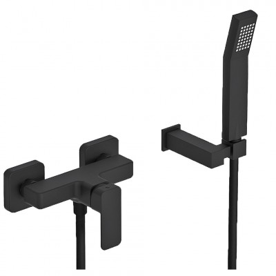 Μπαταρία ντουσιέρας Eurorama Quadra 144150-400 black matt 