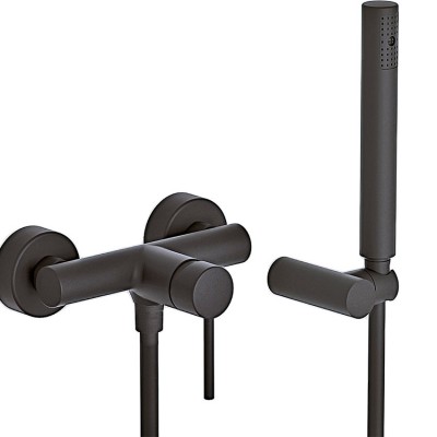 Μπαταρία ντουσιέρας Eurorama Tonda 145150-400 black matt 