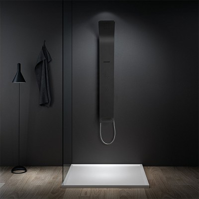 Στήλη ντους 4 εξόδων με υδρομασάζ Astrea black matt 457-400