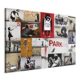 Πίνακας ζε καμβά - Banksy - collage