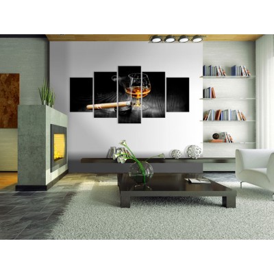 Πίνακας ζε καμβά - Moment of glory - black and white