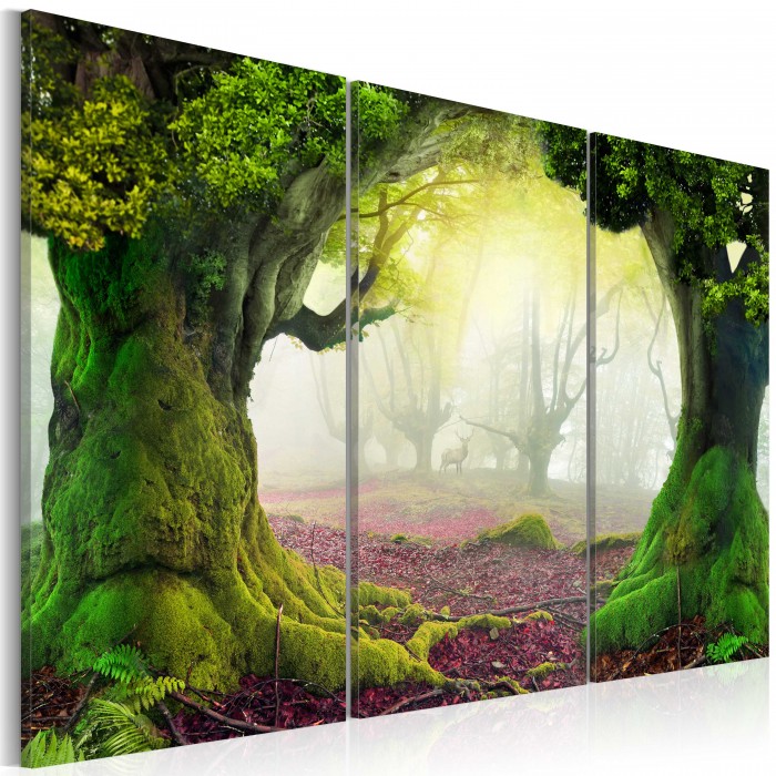 Πίνακας ζε καμβά - Mysterious forest - triptych