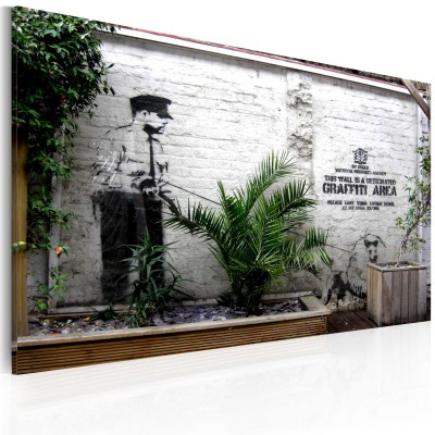 Πίνακας ζε καμβά - Graffiti area (Banksy)