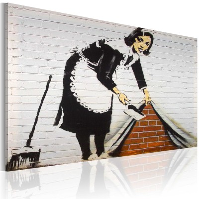 Πίνακας ζε καμβά - Cleaning lady (Banksy)