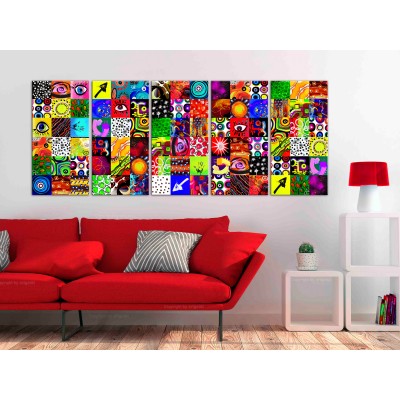 Πίνακας ζε καμβά - Colourful Abstraction