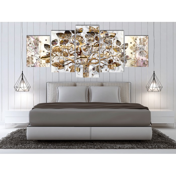 Πίνακας ζε καμβά - Tree of Happiness (5 Parts) Wide