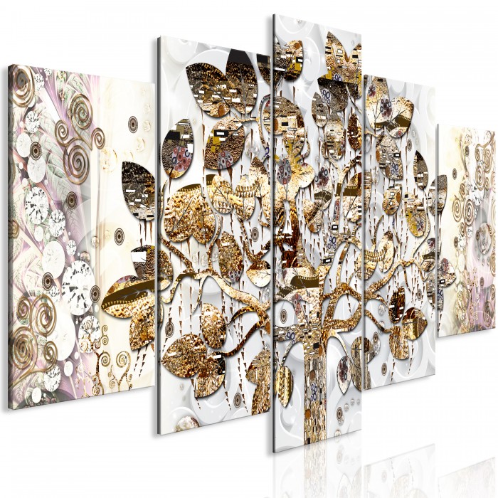 Πίνακας ζε καμβά - Tree of Happiness (5 Parts) Wide