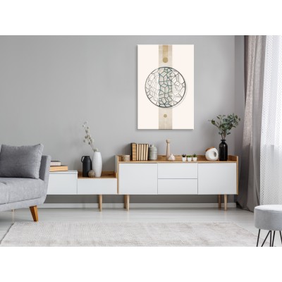 Πίνακας ζε καμβά - Circle with Artistic Details (1-part) - Abstract Shape