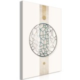 Πίνακας ζε καμβά - Circle with Artistic Details (1-part) - Abstract Shape