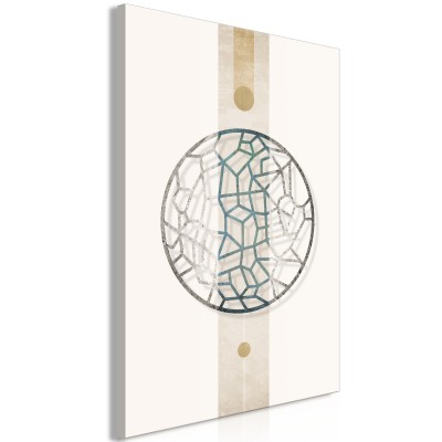 Πίνακας ζε καμβά - Circle with Artistic Details (1-part) - Abstract Shape