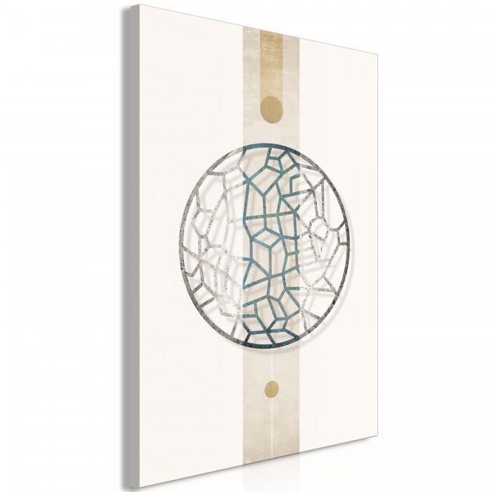 Πίνακας ζε καμβά - Circle with Artistic Details (1-part) - Abstract Shape