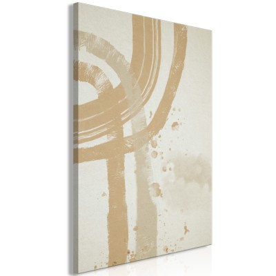 Πίνακας ζε καμβά - Beige Minimalism (1 Part) Vertical