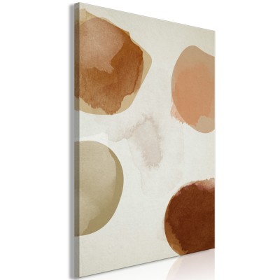 Πίνακας ζε καμβά - Beige Abstraction (1 Part) Vertical