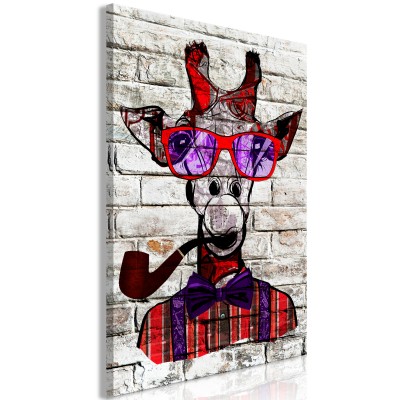 Πίνακας ζε καμβά - Hipster Giraffe (1 Part) Vertical