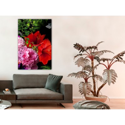 Πίνακας ζε καμβά - Floral Symphony (1 Part) Vertical